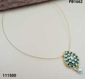 Stylish Traditional Indian Fashionable Gold Plated Jewellery Set Women Motipearl Kundan <b>Drop</b> Pendant Choker <b>Necklace</b> Set Wedding - Product Image 2