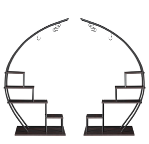 Modern Design <b>Black</b> Iron Flower Stand Indoor and <b>Outdoor</b> Planter with Shape <b>Plant</b> for Use - Product Image 3