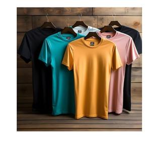 Nuevo estilo Diseño único Tallas grandes Transpirable Oversize Drop Shoulder Plain Solid Hombres Camisetas de algodón Tela personalizada Verano - Product Image 3
