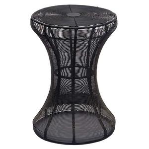 Tabouret rond en fil de fer de conception moderne revêtement en poudre rouge meubles en métal finis pour le salon de la maison - Product Image 5