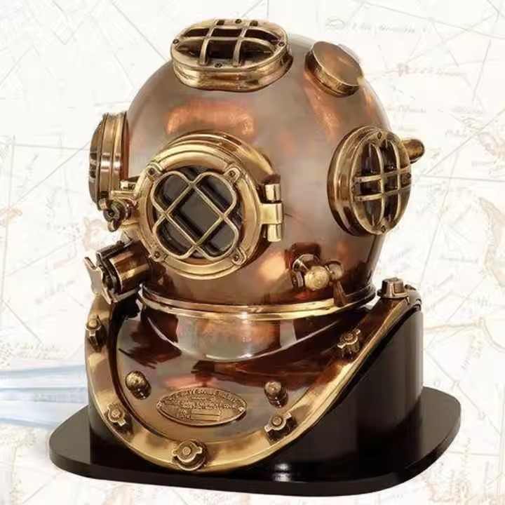 H.M.A Handicrafts Retro Brass Helmet replicca Deep Sea Diver Nautical Accent
