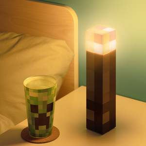 Minecraft Torch <b>Light</b> Eco-Friendly LED <b>Table</b> Wall Lamp European Design Remote Control for Bedrooms Studies <b>Battery</b> AC Options - Product Image 3