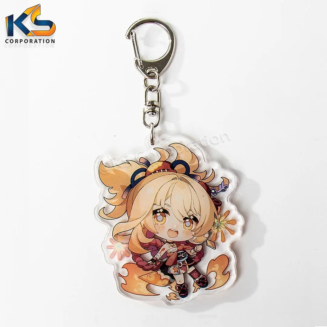 Factory Price Custom Clear Acrylic Keychain Custom Printed Charm Keychain Clear Acrylic Keychain