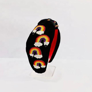 Collection personnalisée avec broderie à la main, travail de perles de rocaille, accessoires pour cheveux noués en haut pour la journée scolaire - Product Image 2