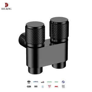 Toilette à main 1 entrée/2 sortie G1/2 Double contrôle Robinet de machine à laver Pulvérisateur à main Valve <span class=keywords><strong>d</strong></span>'<span class=keywords><strong>angle</strong></span> <span class=keywords><strong>pour</strong></span> salle de bain Bidet - Product Image 3