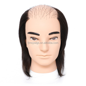 Tête de Mannequin Homme <span class=keywords><strong>Chauve</strong></span> en Cheveux Humains Véritables pour Entraînement à la Greffe Capillaire - Product Image 2