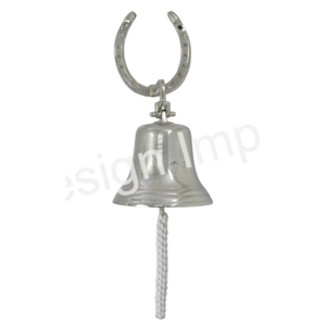 Campana Decorativa de Metal con Forma de Herradura para Colgar en la Pared, Campanas Plateadas para Eventos y Decoración Festiva - Product Image 2