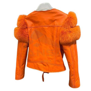 Veste en cuir pour femme de haute qualité, nouvelle collection, design tendance, doublure en polyester, manches longues, fermeture éclair, pour l'automne - Product Image 3