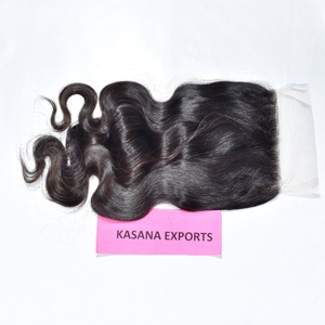 6*6 fermeture birmane bouclée avec une correspondance HD dentelle frontale couleur naturelle cheveux femmes noires pas cher vague profonde extensions de cheveux humains - Product Image 2