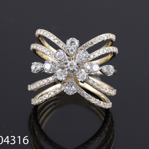 Anillo de compromiso ajustable de oro macizo de 14K/18k para mujer con diamante cultivado en laboratorio certificado para joyería de fiesta de moda - Product Image 6