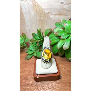 Zachariah David <b>Adjustable</b> <b>Ring</b> Honey Dahlia & Sterling Silver with Natural Stone Bezel Setting for Everyday Wear - Product Image 5