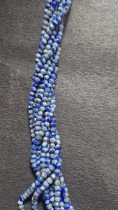 Nouveau prix de gros naturel bleu Lapis Lazuli pierre précieuse à facettes 3mm rond brin lâche 12 \ "1/10 ligne perles de pierre - Product Image 4