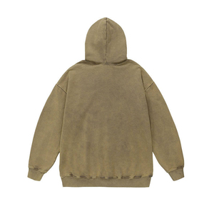 <b>Top</b> Quality High Quality 400gsm Heavy Thick Terry Plain Hoodie Pullover Unisex Printing <b>Distressed</b> Hoodies - Product Image 5