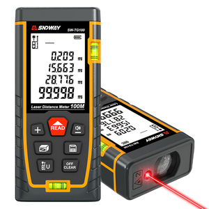 Sndway pengukur jarak <span class=keywords><strong>Laser</strong></span> 100m 4 in 1, alat ukur industri <span class=keywords><strong>Laser</strong></span> dengan gelembung tingkat ganda - Product Image 1