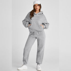 Conjunto de chándal de felpa francesa para mujer, conjunto de dos piezas, personalizado, transpirable, personaliza tu logotipo, venta al por mayor - Product Image 4