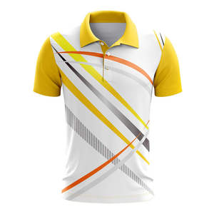 T-shirts de golf en polyester vierge de sublimation T-shirts unis T-shirts à col montant avec logo personnalisé Chemises polo grande taille pour hommes - Product Image 1