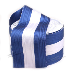 Custom Made Colorful <b>Masonic</b> Regalia Moire Ribbon / Ceremonial <b>Medal</b> Moire Ribbons High Quality Sash Ribbon - Product Image 1