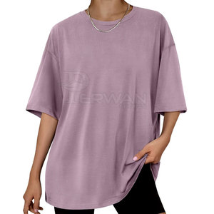 T-shirts amples décontractés pour femmes - Été - Haute qualité - Couleur unie - Respirant - Séchage rapide - Manches courtes - Polyester/coton - Product Image 1
