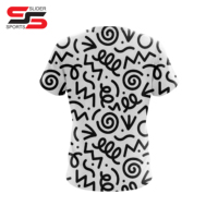 Dernière conception personnalisée de l'usine sur taille hommes t-shirt impression par sublimation complète t-shirt en coton imprimé sur toute la surface