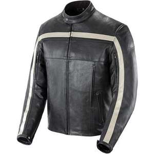 Chaqueta de Cuero Vintage Premium Biker's Choice, Unisex, Resistente al Viento e Impermeable, Estilo Clásico de Motociclista con Detalles Bordados - Product Image 1
