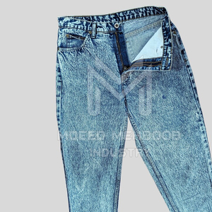 Servicio OEM al por mayor mejor diseño lavado ácido Flare sudor pantalón ligero color sólido cintura media patrón recto - Product Image 4