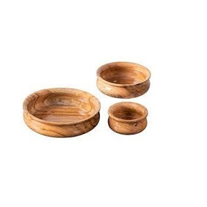 Cuenco de madera liso hecho a mano para servir ensaladas y comida, cuenco personalizado para cocina, nuevo - Product Image 1