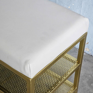 Chaise à chaussures en similicuir pour salon (120x35x45cm)-KG68042 - Product Image 5