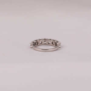 Luxurious 14KT Solid Gold Plated <b>Bridal</b> Wedding Band Classic Style 7 Cushion Cut Lab Grown Diamond IGI Certified Anniversary - Product Image 4