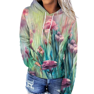 Servicio OEM Sublimación personalizada Impresión de flores Sudaderas con capucha Sublimación de poliéster para mujeres Sudaderas con capucha - Product Image 2