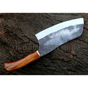 Couteau de chef personnalisé fait main en acier au carbone de 10 pouces avec étui en cuir unique, manche élégant, personnalisable, pris en charge - Product Image 4