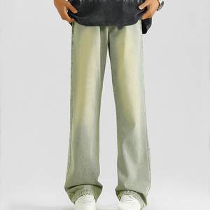 กางเกงยีนส์ทรงแบ็กกี้วินเทจของผู้ชายกางเกงยีนส์ทรงหลวมใส่สบายผ้ายืดแบบคลาสสิก - Product Image 1