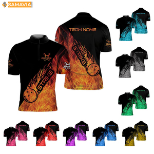 Camisetas personalizadas del equipo de bolos SAMAVIA, uniformes ligeros de poliéster, ajuste sublimado, proveedor del mercado de EE. UU. - Product Image 4