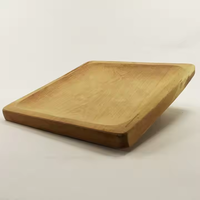 Crescent Crafts Plat et assiette de service en bois lisse et écologique Vaisselle de tous les jours durable