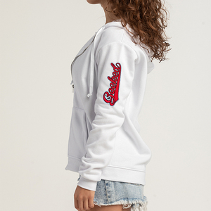 OEM Plus Size Zip up French Terry Premium Streetwear Sudaderas con capucha para mujer Algodón Casual Sólido Invierno Sudaderas con capucha de punto - Product Image 4