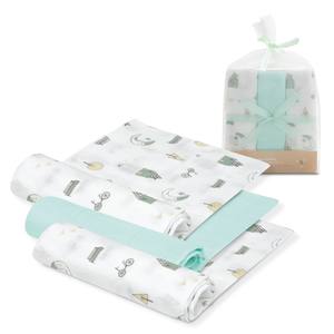 Mod Moon Pack 3 - Pannolini in bambù verde menta 55x70 pollici, tecnica di tessitura - Product Image 1