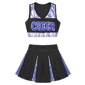 Pom-pom girl uniforme robe enfants filles Polyester coton deux pièces tenue pour l'école pom-pom girl sport équipe Performance porter - Product Image 1