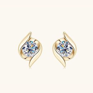Boucles d'oreilles pour femmes ou boucles d'oreilles en diamant, boucles d'oreilles en argent sterling plaqué or 18 carats avec - Product Image 5