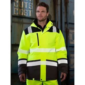 Veste de sécurité Softshell personnalisée avec autocollants et lumières réfléchissantes – Produit promotionnel - Product Image 1