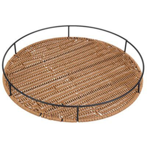 Top Selling <b>Large</b> Round <b>Tray</b> in Handmade Rattan with Handle Perfect for Dessert Serving and Kitchenware Use - Product Image 2