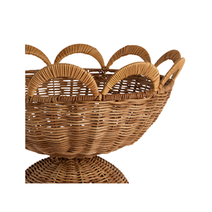 Belle corbeille à fruits en rotin festonné, corbeille sur piédestal en rotin, style bohème, meilleur choix pour la décoration de la maison et de la cuisine en provenance du Vietnam - Product Image 5