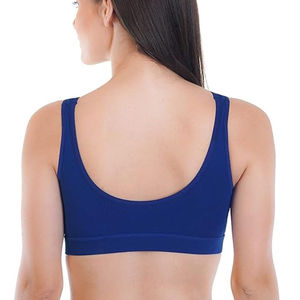 Soutien-gorge de sport de yoga complet à compression douce pour femmes avec design personnalisé en broderie Chenilly et bonnets amovibles - Product Image 2
