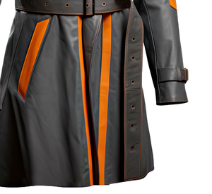 Diseño clásico Formal Oficina Desgaste Abrigo de cuero Personalizado Hombres Vintage Transpirable Abrigos de cuero - Product Image 4