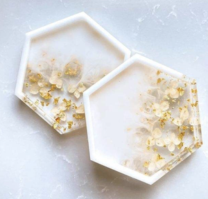 Posavasos de Resina Epoxi para Café y Té, Tamaño y Color Personalizables, Mejor Calidad, Modelo de Escultura Hecho a Mano, Diseño Artificial - Product Image 1