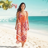 Combinaison ample à imprimé tribal tortue style bohème pour femme et fille, idéale pour l'été, les vacances et la plage