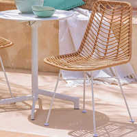 Fauteuil de loisirs confortable en rotin tressé du Vietnam, capitonné et pliable, pour appartement, extérieur, intérieur, café, patio, cour, restaurant