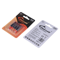Baterai Alkaline Sharxell AA LR6 1.5V 4pcs Kemasan Kartu Gantung untuk Distributor, Toko Kecil, Toko Kelontong, dan Perangkat Sehari-hari
