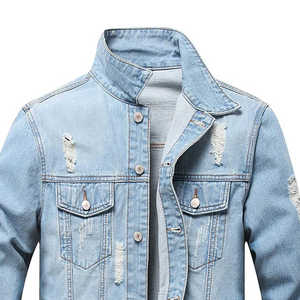 Premium Quality Latest Stylish Breathable <b>Men</b> Denim <b>Jackets</b> New Trending Style Custom Logo Design <b>Men's</b> Distressed Jeans <b>Jacket</b> - Product Image 4