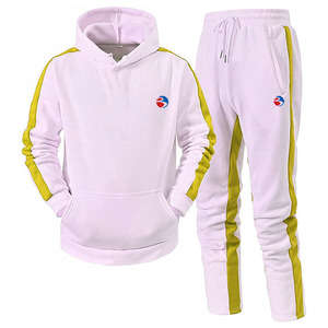 Conjunto Deportivo Informal para Hombre, Talla Grande, para Exteriores, Cómodo, con Capucha, Manga Larga, Pantalones Deportivos Estampados, Invierno 2 en 1 - Product Image 5