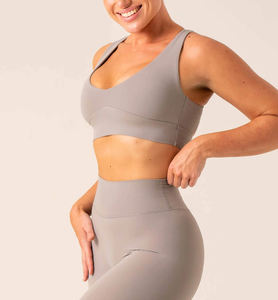 2023 nuevo conjunto de Yoga Fitness ropa de gimnasio sujetador acolchado mallas elásticas ropa interior deportiva sin costuras XL tamaño Spandex forro entrenamientos correr - Product Image 4