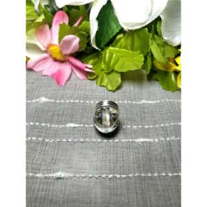 Anillo Boho Hecho por Artesanos Navajo con Turquesa Púrpura Espinosa y Patrón Geométrico en Plata de Ley, Talla 6, para Uso Diario - Product Image 4